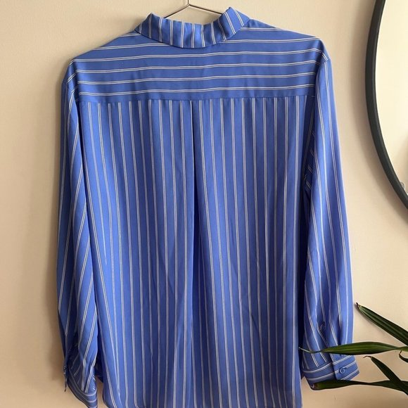 Anthropologie Pleione Striped Long Sleeve Utility  Blouse - Picture 9 of 11